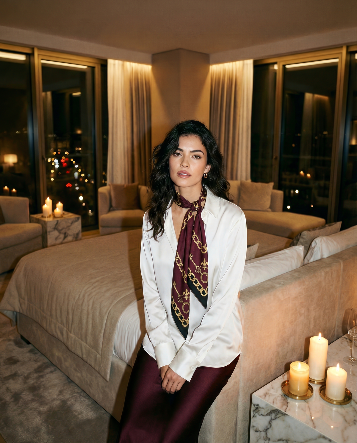 Le Carré Interdit — French Silk Scarf - Luxury Bondage | Day & Night